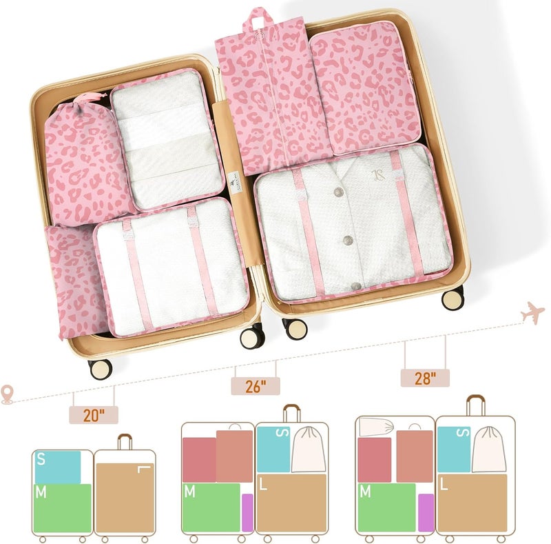 YEEYAA Packing Cubes for Travel - 8 Set Luggage Organizer Bags for Family, Mesh Breathable Packing Cubes for Suitcases Durable Travel Essentials Bags Set - Image 2